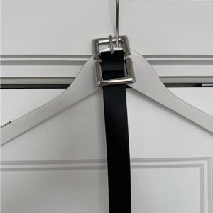 Silver Buckle Black Belt